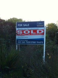 Sold sign Benson Road